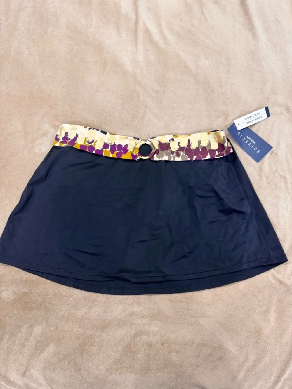 Swim Skirt with Patterned Belt Waist size 10